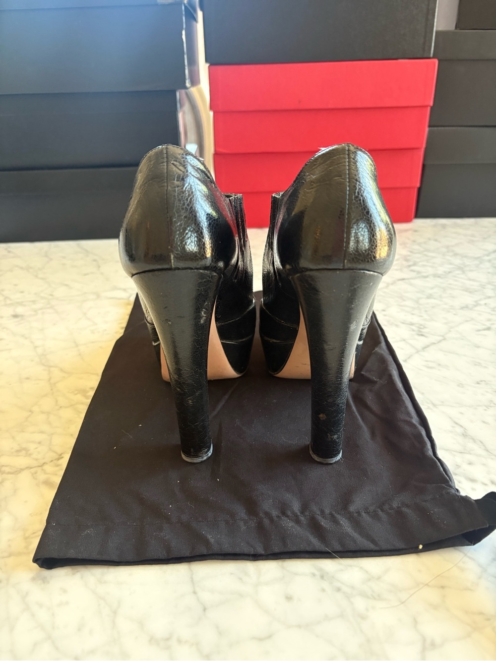 PRADA PEEP TOE PUMPS - Picture 4 of 4